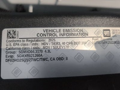 2025 GMC Savana Cargo Work Van