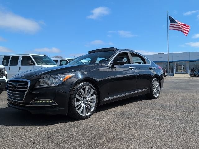 Used 2015 Hyundai Genesis Base with VIN KMHGN4JF2FU026283 for sale in Clio, MI